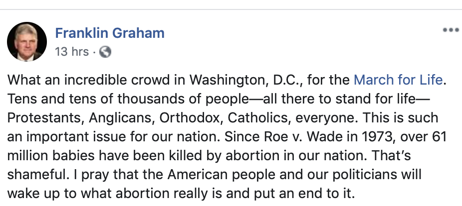 Billy Graham on Abortion